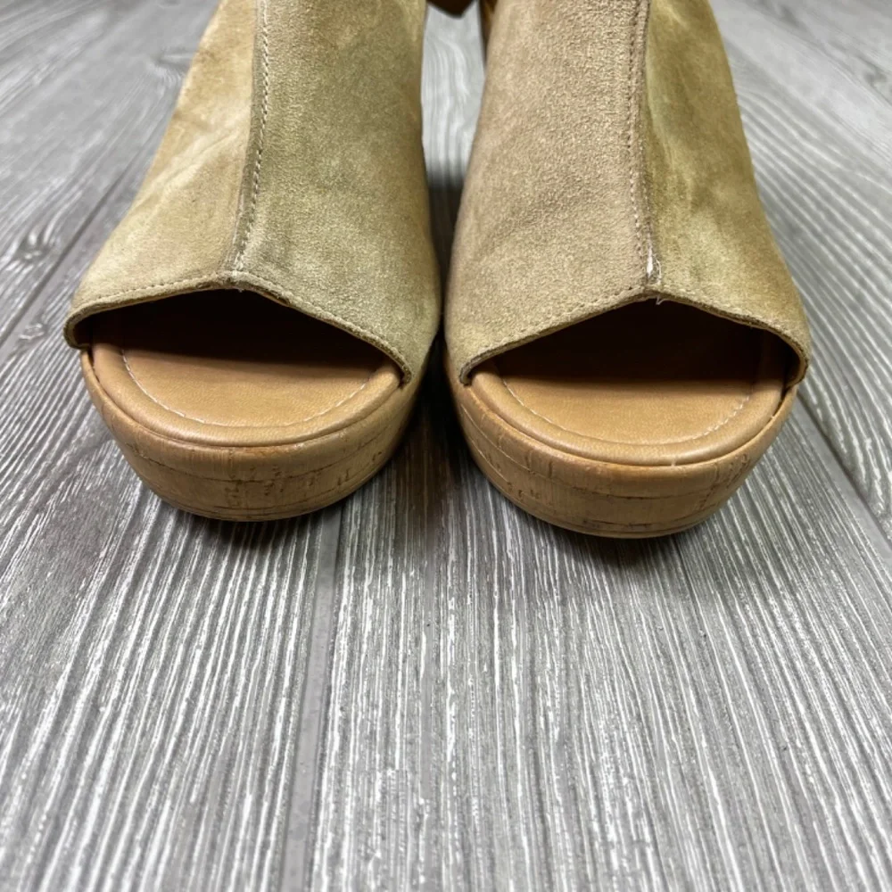 A.GIANNETTI Italian Platform Wedge Women's size 8.5 Tan Cork